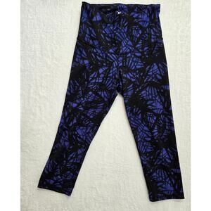 Old Navy Active Leggings Womens Small Purple Black Workout Yoga Pants